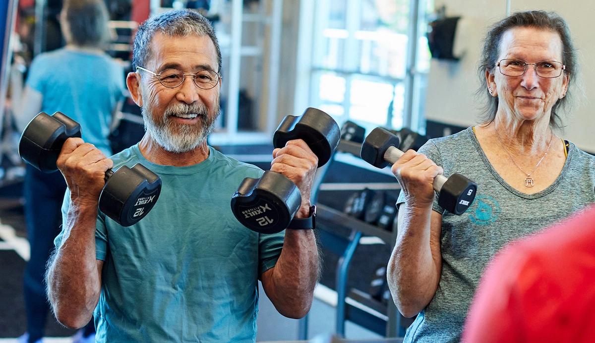 seniors working out